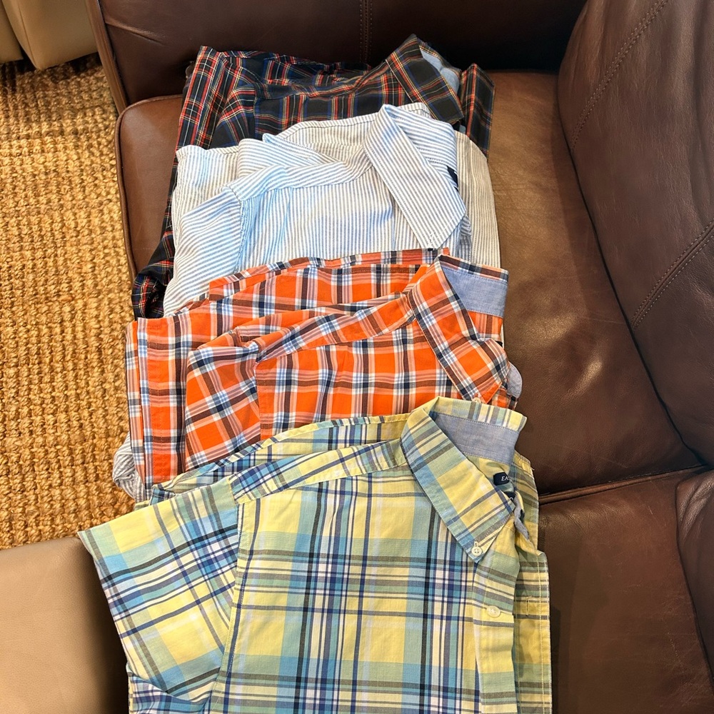 4 Chaps button down shirts. Short and long sleeve.